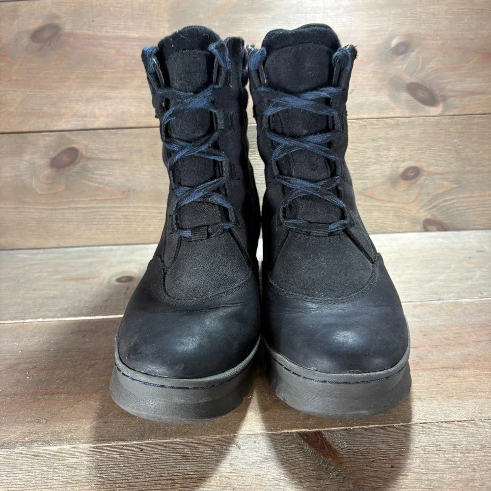 KEEN wapato Womens size 10 shoes Black Suede Waterproof Insulated Snow Boots